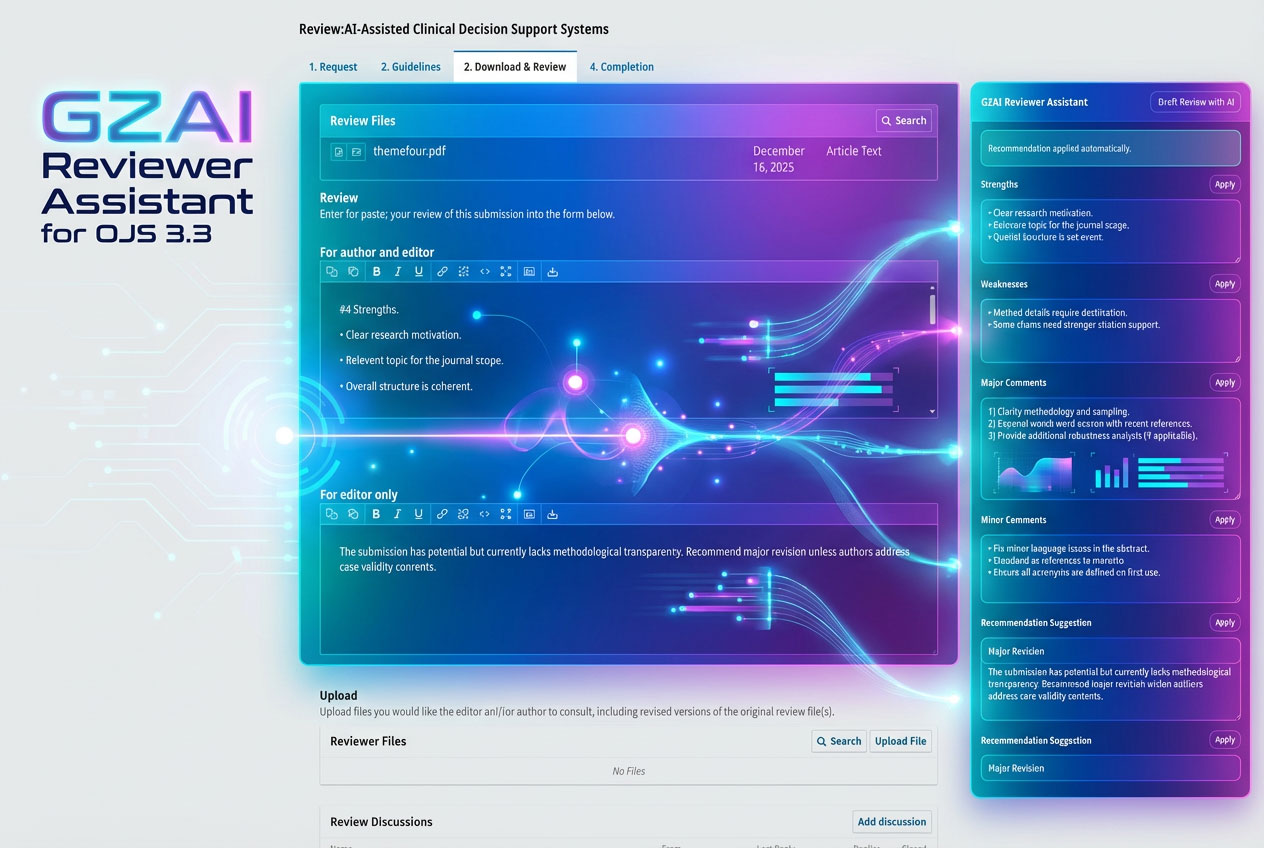 GZAI Reviewer Assistant for OJS 3.3 – AI-Powered Peer Review Draft & Recommendation Plugin